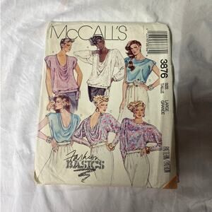3876 Vintage McCall's Drop Top Sewing Pattern Size L